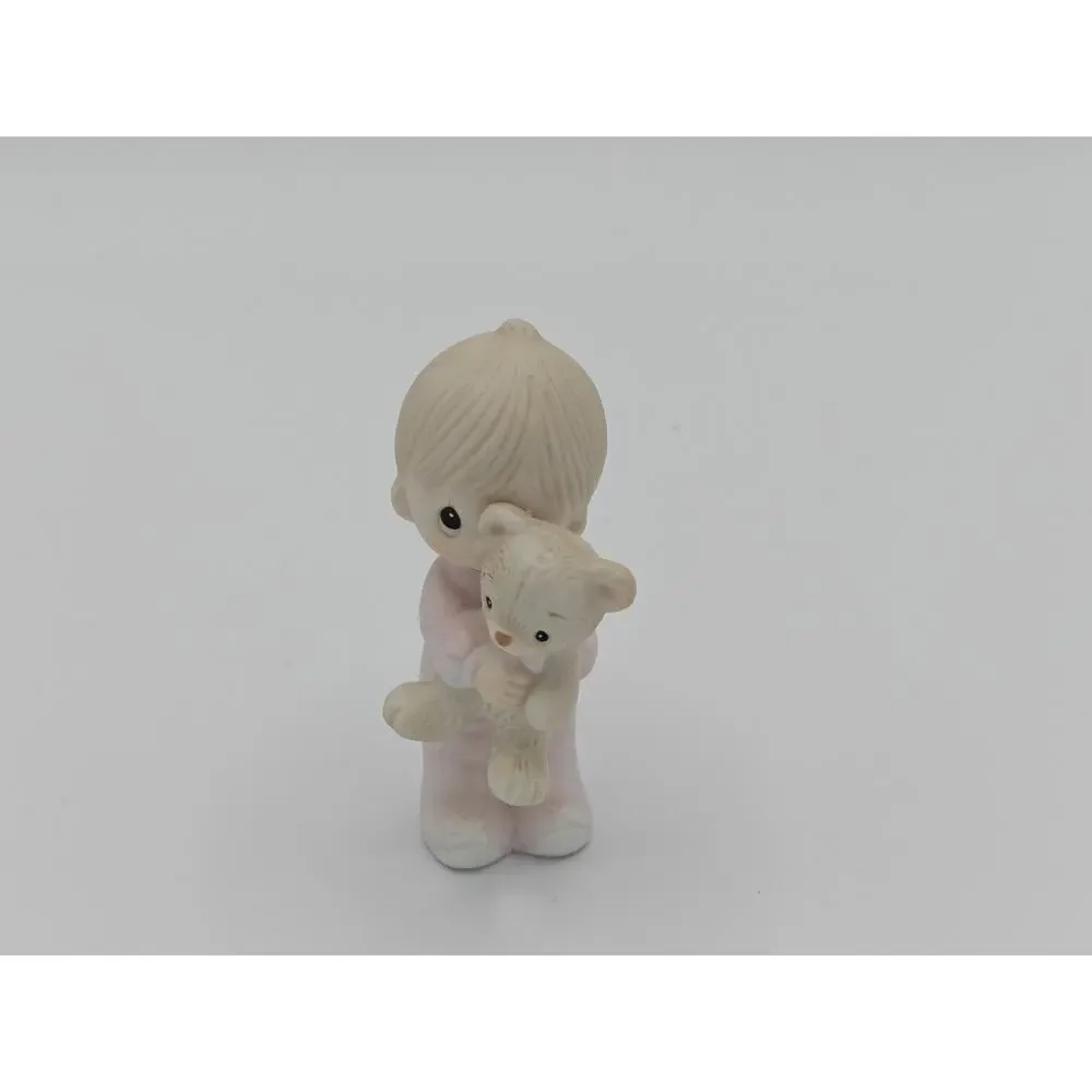 Enesco Jesus Loves Me Figurine E-9278 1982 Vintage Porcelain Religious Gift